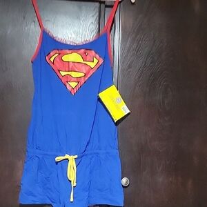 Superman Blue and Red Romper